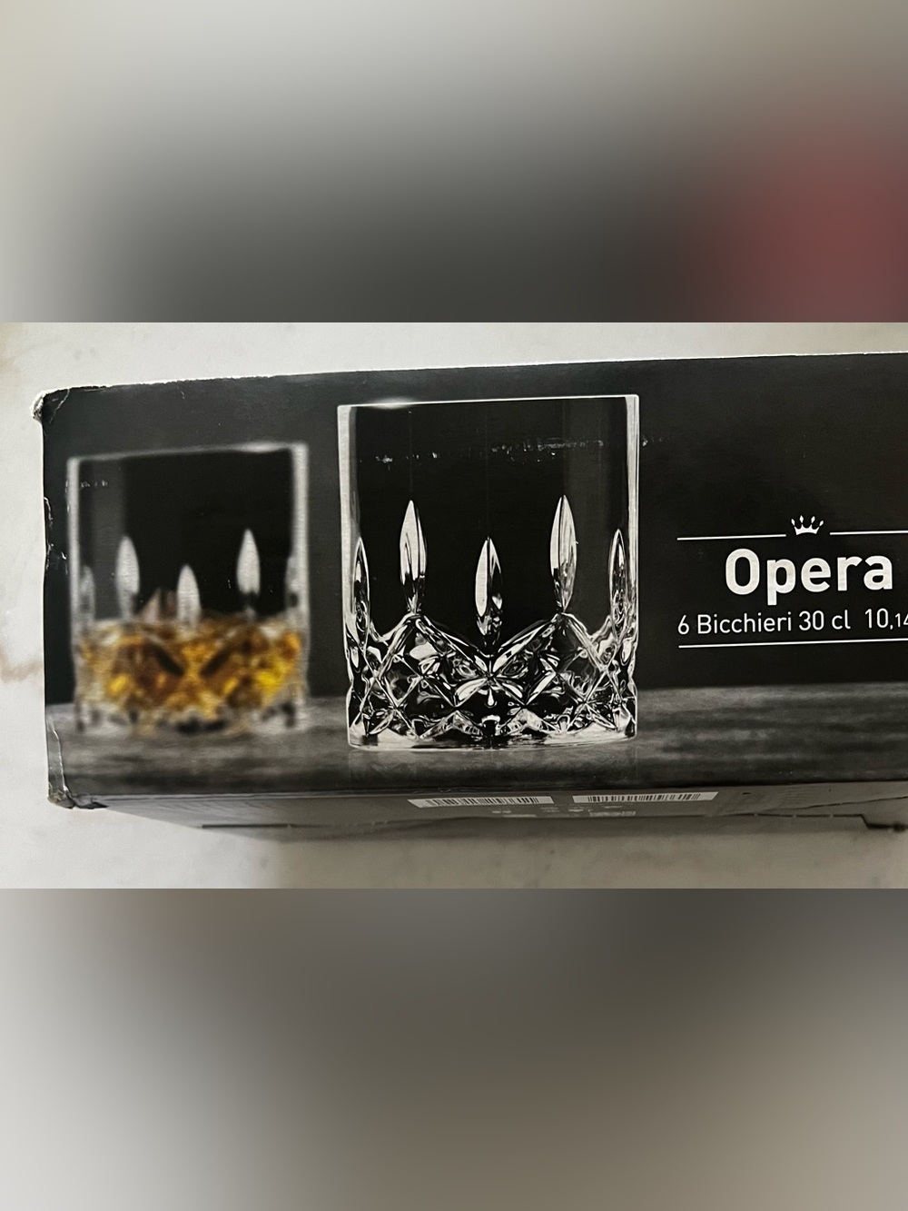 RCR Italian Crystal Whisky Glass Tumblers Melodia Set of 6 Glasses New In Box